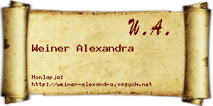 Weiner Alexandra névjegykártya